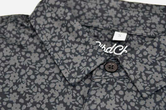 Asphalt Black and Grey Floral