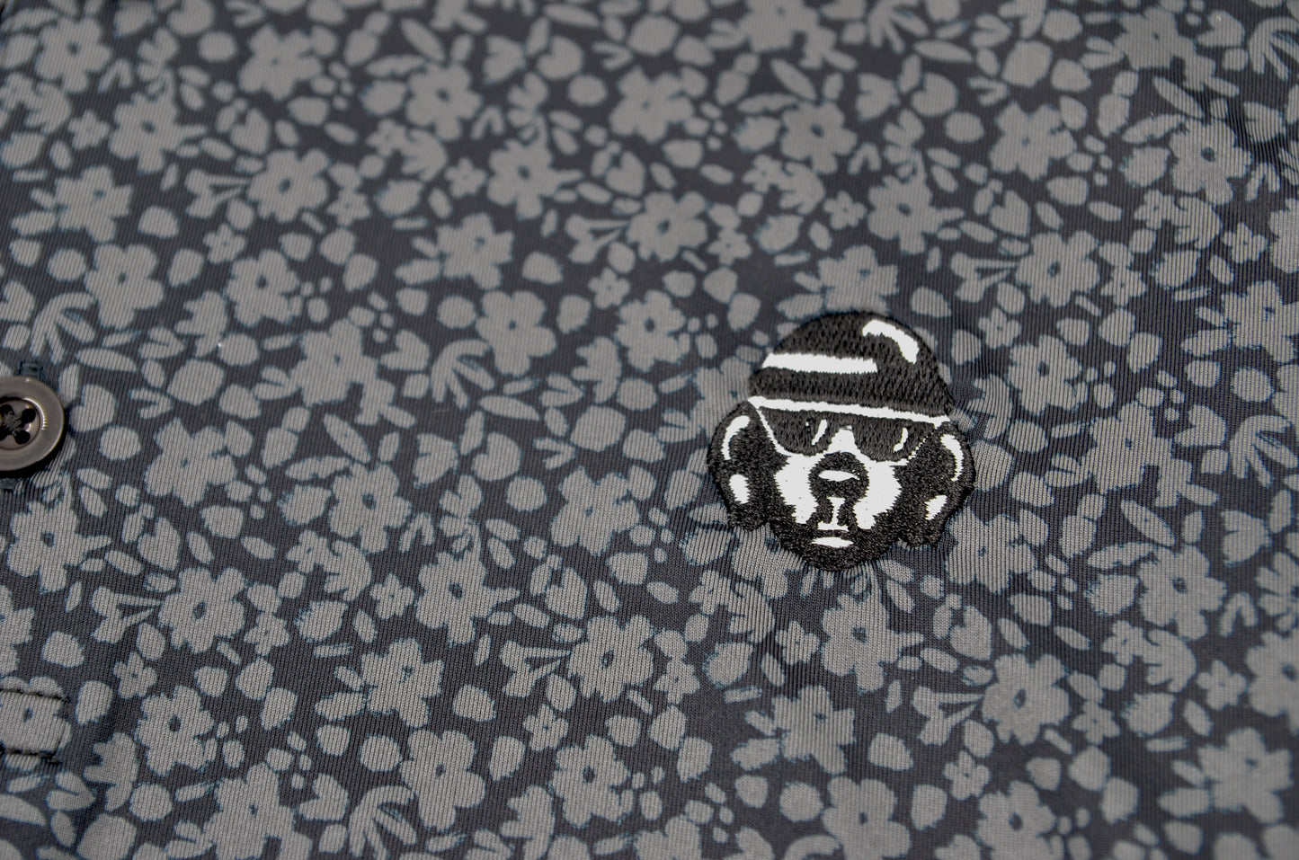Asphalt Black and Grey Floral
