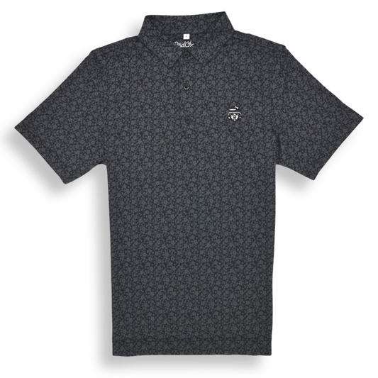 Asphalt Black and Grey Floral